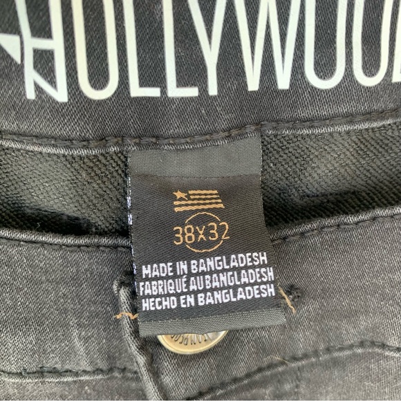 Hollywood The Jean People. Slim fit Gray wash denim jeans for mens size 38 x 32 - Picture 3 of 6